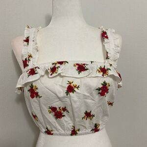 Forever 21 Floral Crop Tank Top